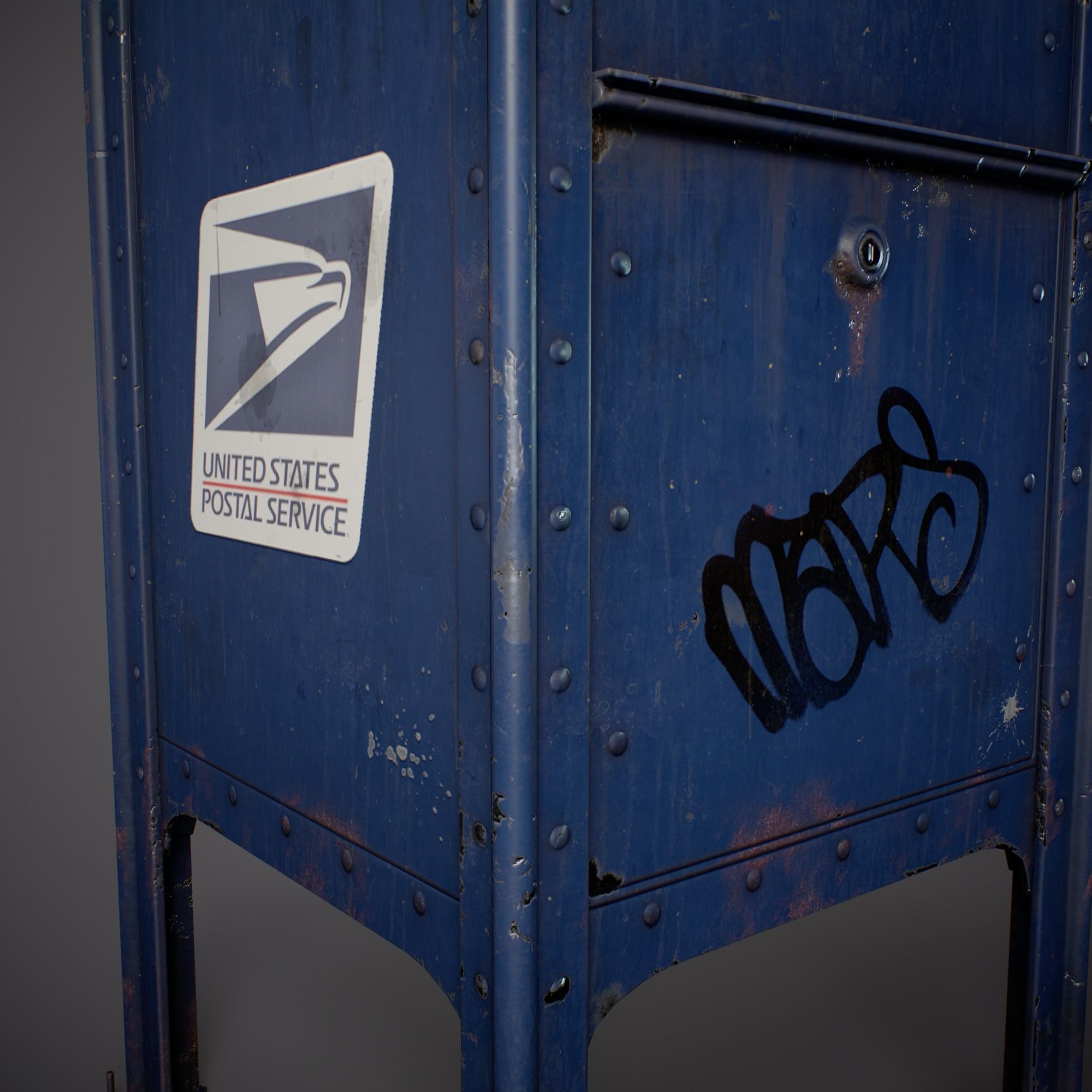 Mailbox - Gameready Asset Low-poly 3D model_11