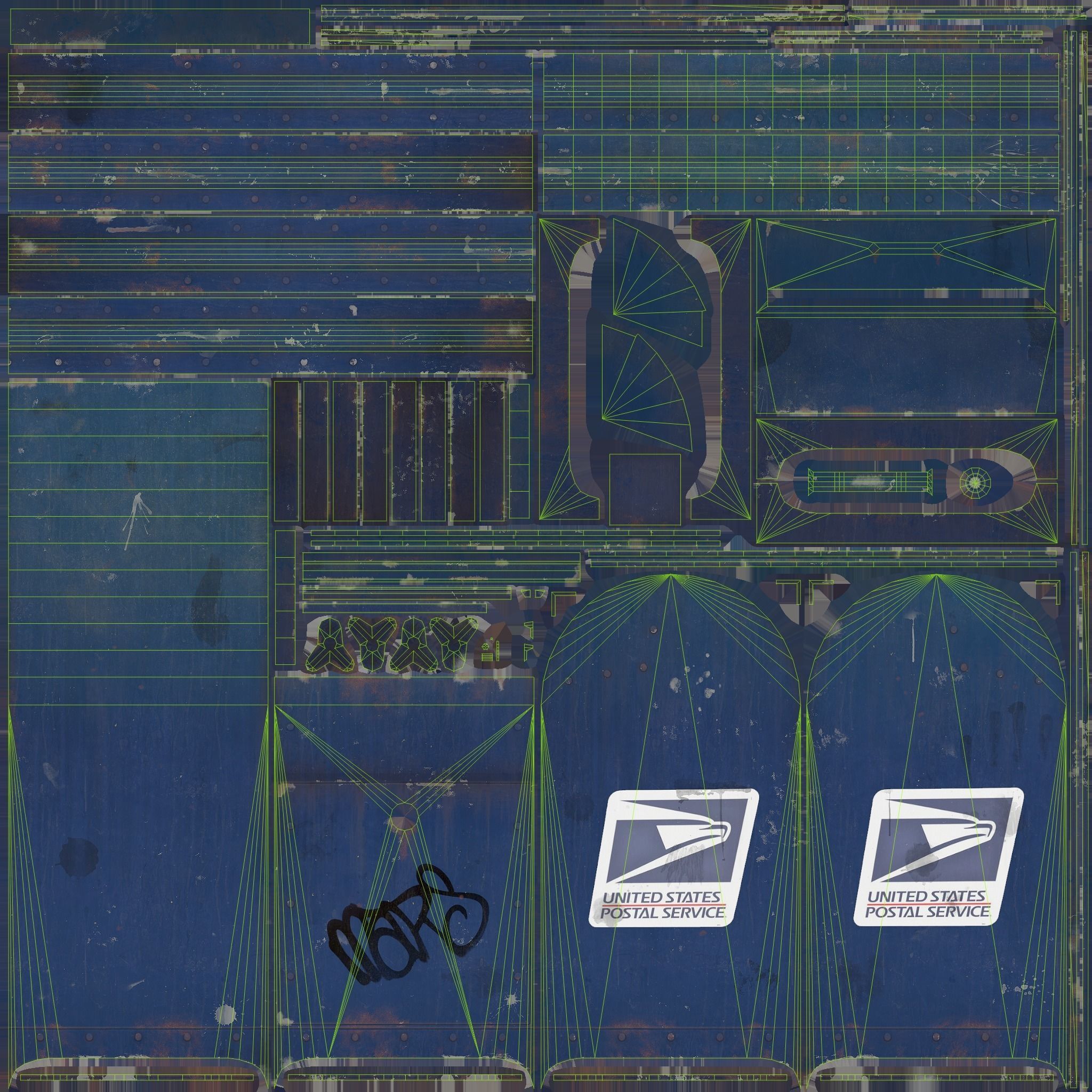 Mailbox - Gameready Asset Low-poly 3D model_16