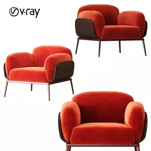 BROOKLYN Armchair by AMURA lather