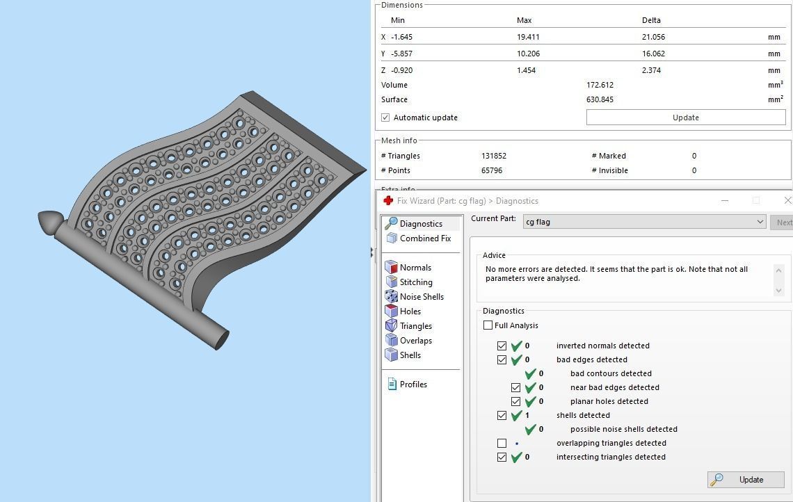 Flag Badge 3D print model_10