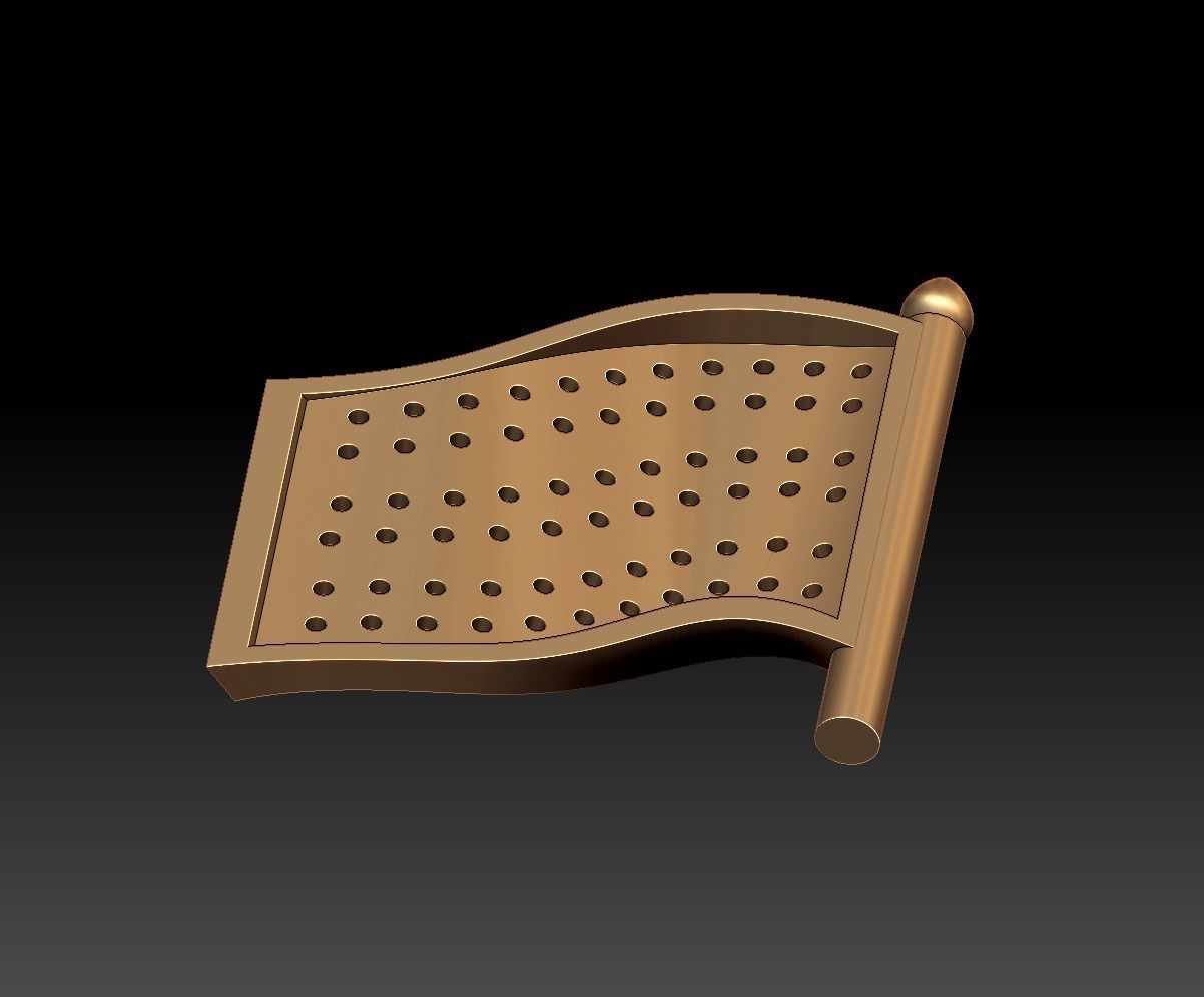 Flag Badge 3D print model_13