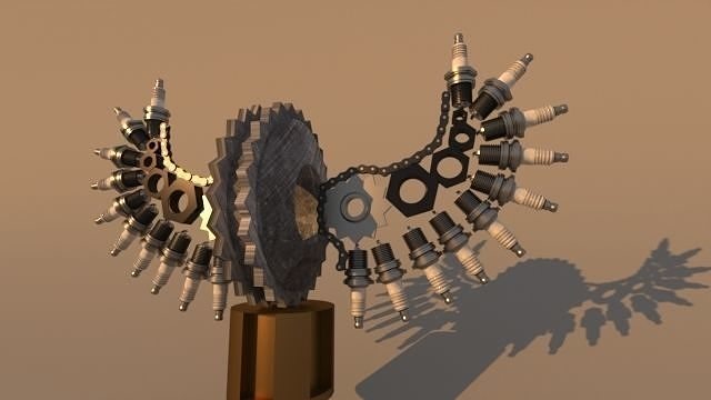 Winged goblet Free 3D model