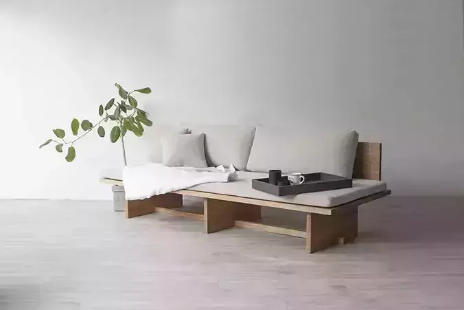 Wooden Sofa Minimal design