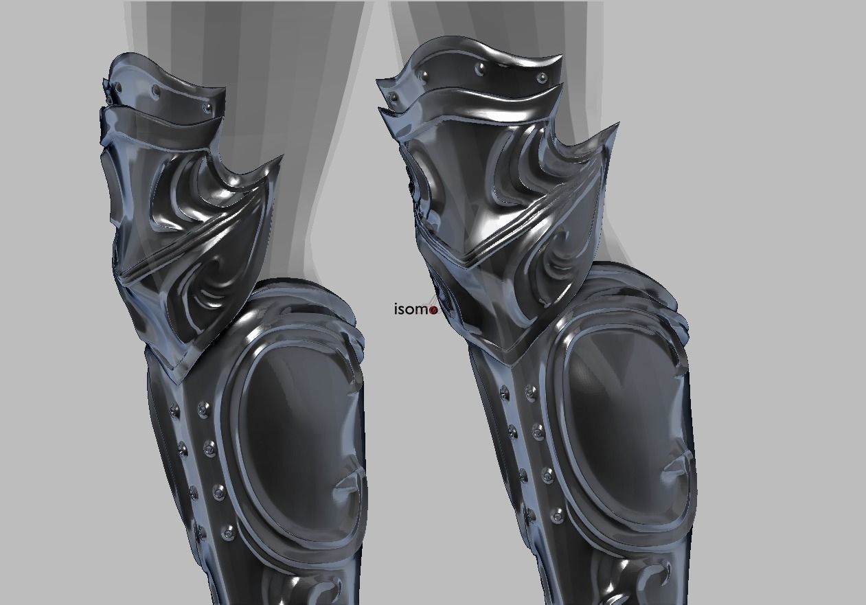 Male Viera Default Cosplay Leg Armor - FFXIV by SquareEnix 3D print model_1