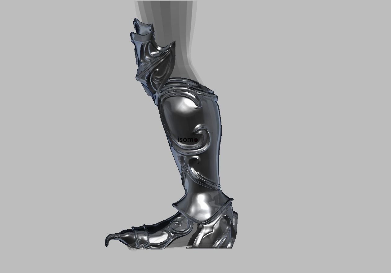 Male Viera Default Cosplay Leg Armor - FFXIV by SquareEnix 3D print model_2