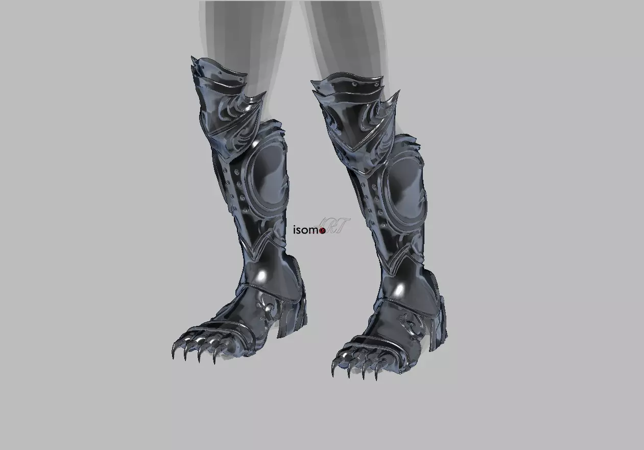 Male Viera Default Cosplay Leg Armor - FFXIV by SquareEnix 3D print model_0