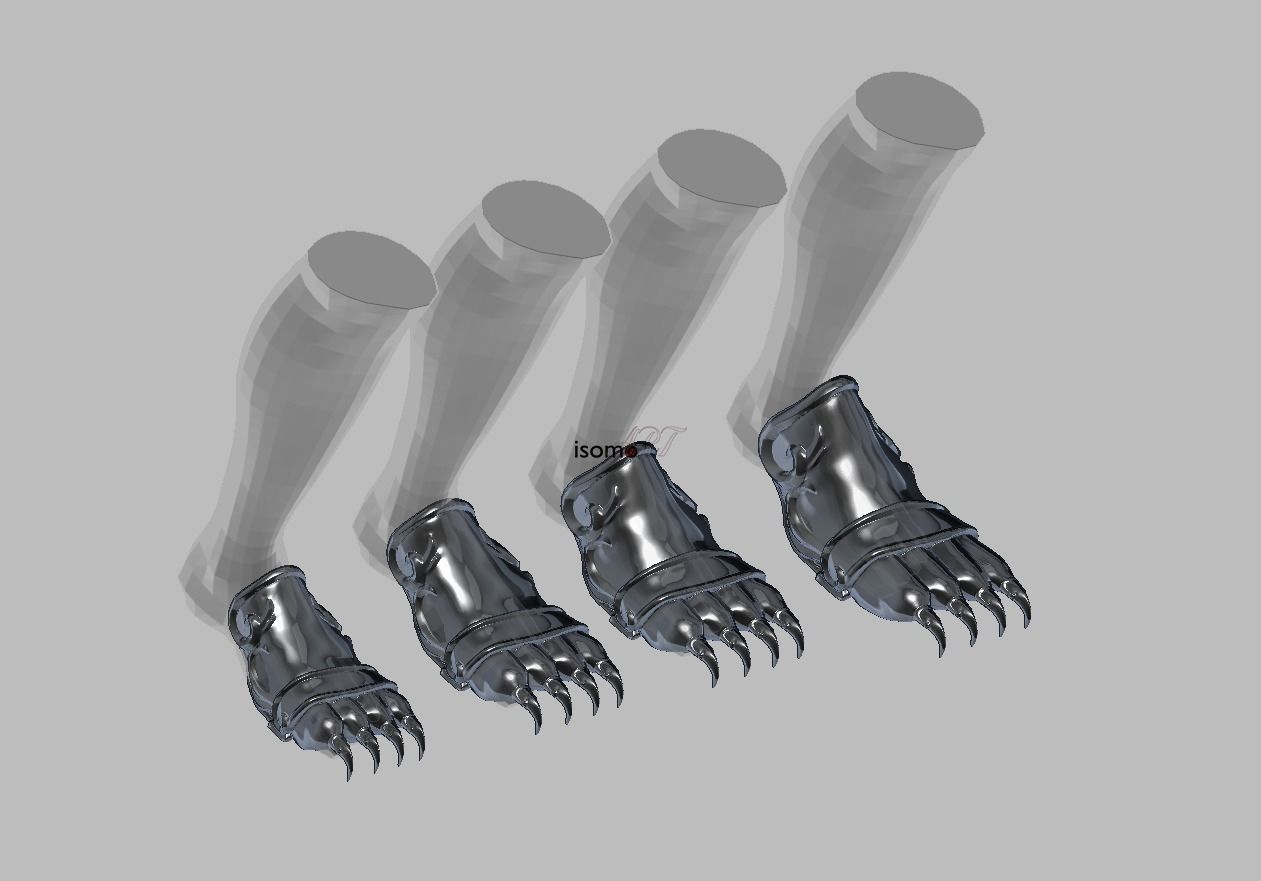 Male Viera Default Cosplay Leg Armor - FFXIV by SquareEnix 3D print model_7