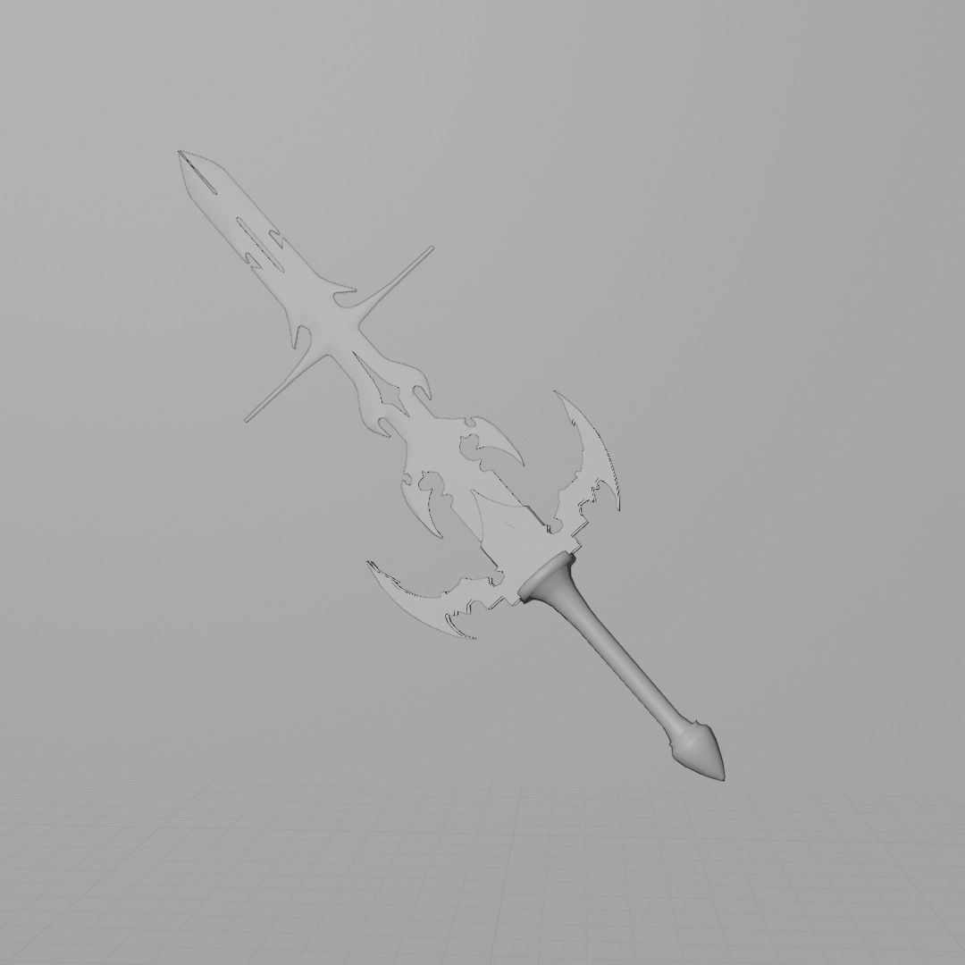 SWORD BLENDER Low-poly 3D model_3