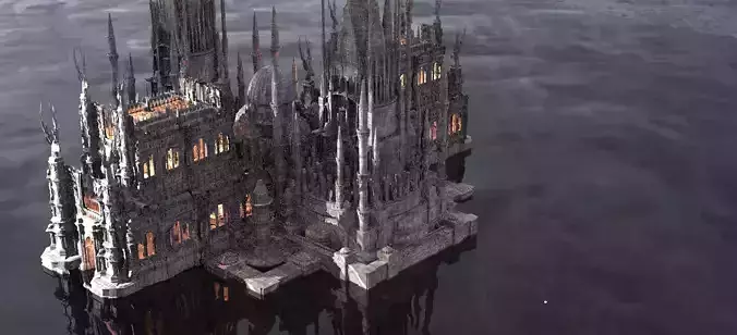 Domed Christmas mansion