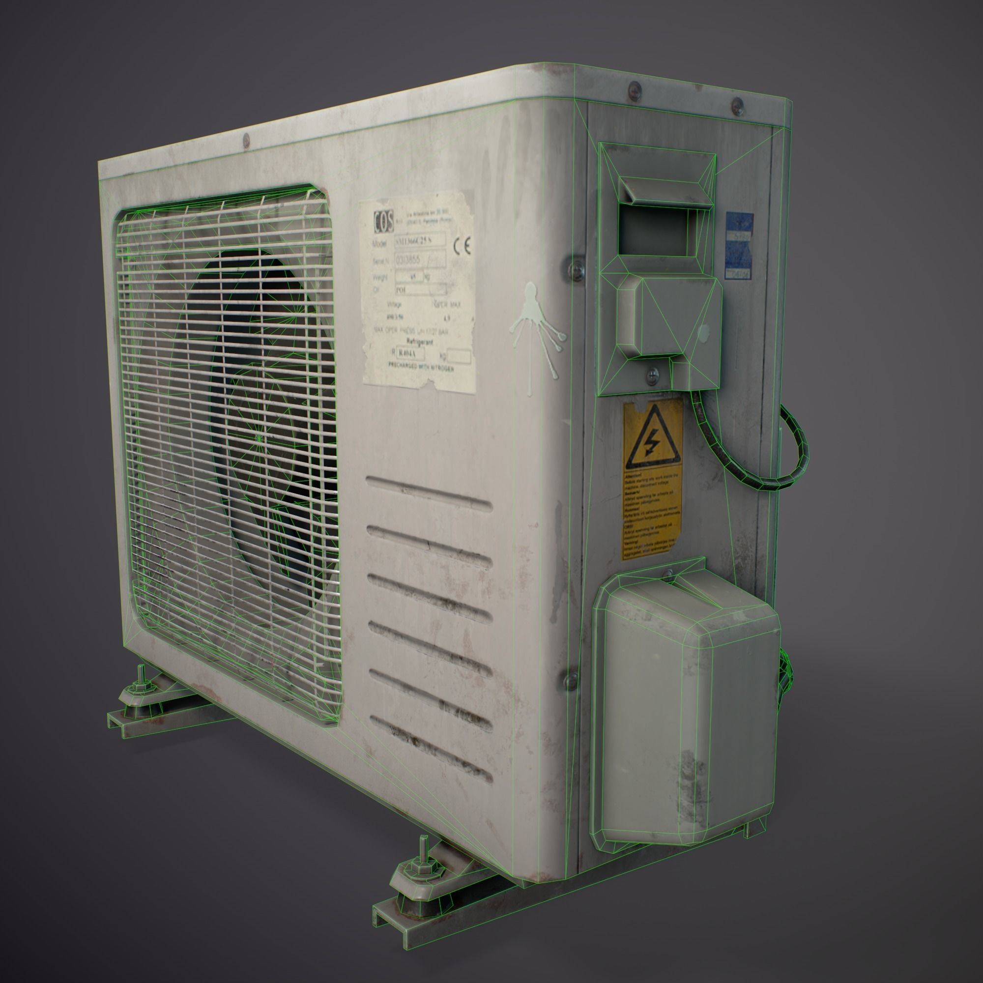 Conditioner - Gameready Asset Low-poly 3D model_9