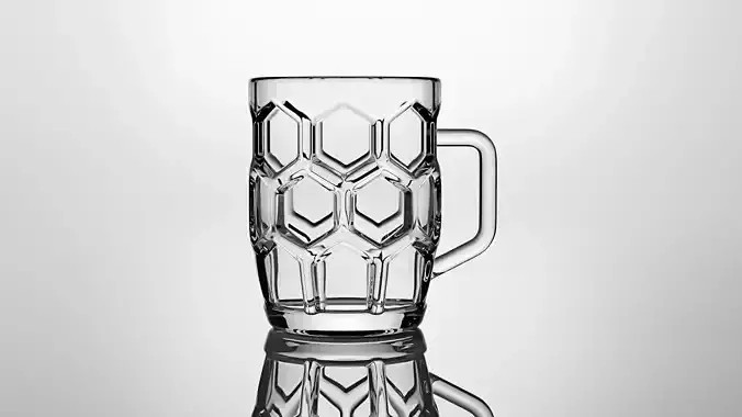 Glass beer mug