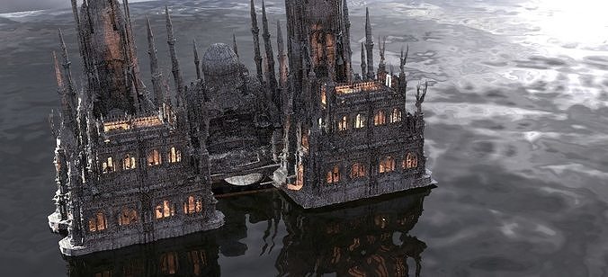 Castle of Dark lord Kit bash 3D model