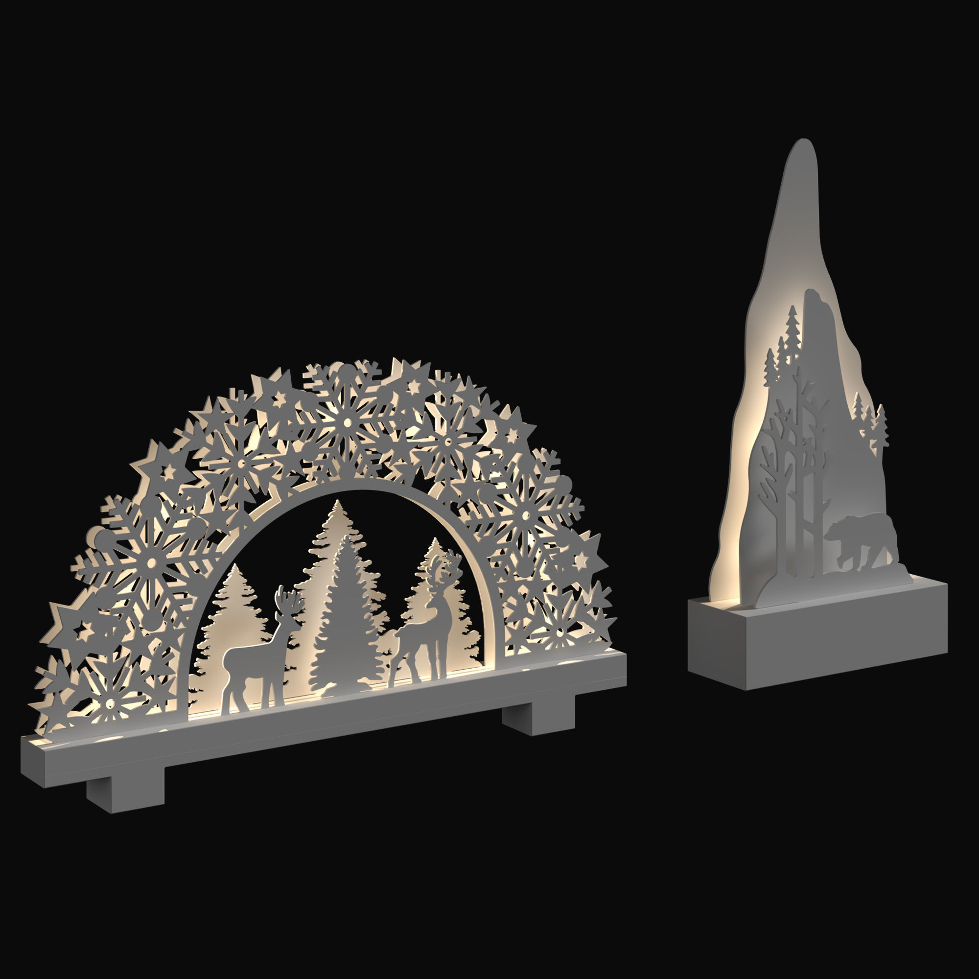 Christmas decorations Set 1 3D model_4