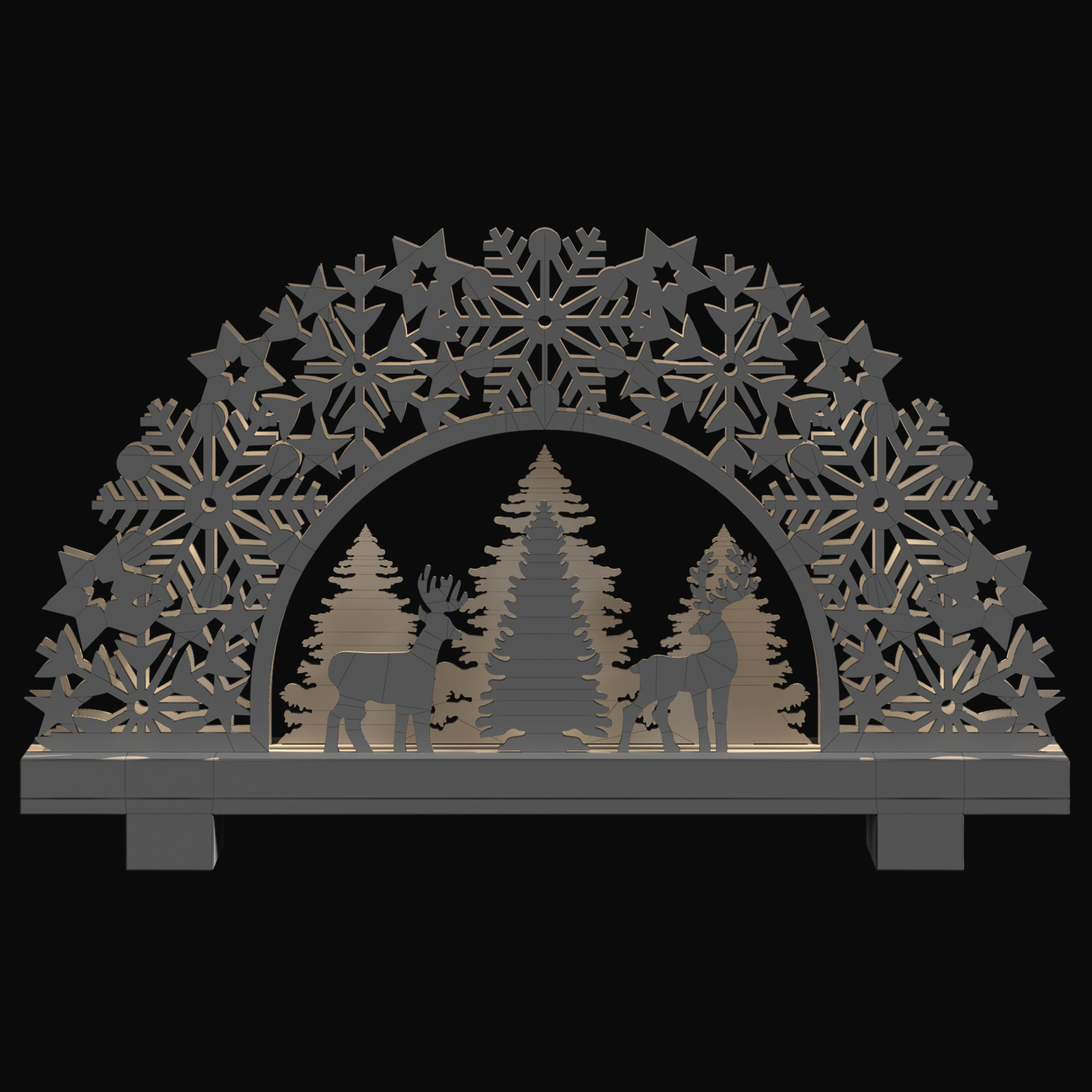 Christmas decorations Set 1 3D model_8