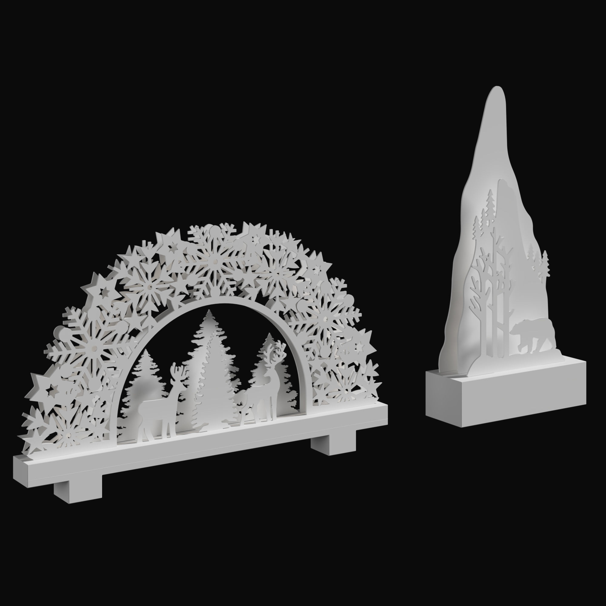 Christmas decorations Set 1 3D model_7