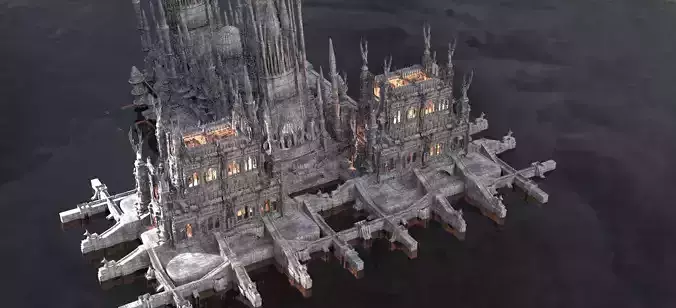 Dark Lord Medieval Stone mansion extended