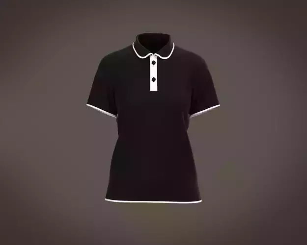 Ladies Black Polo