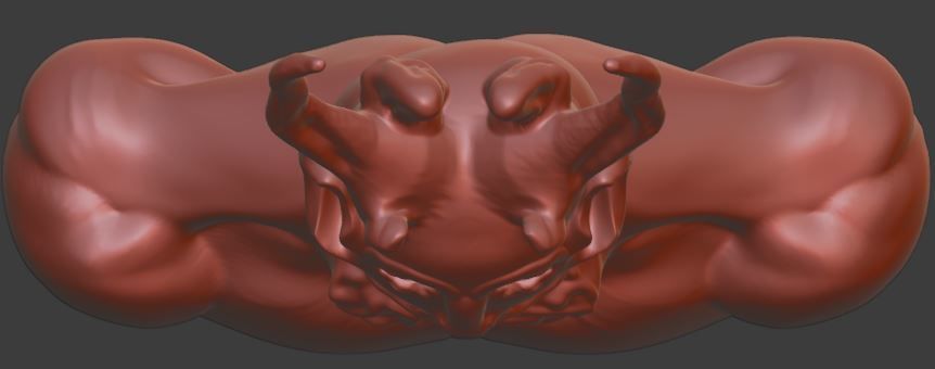 Celtic mythology inspired horned God 3D print model_5