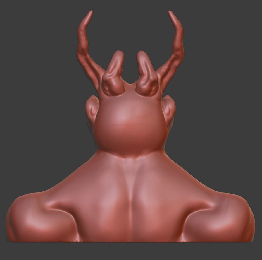 Celtic mythology inspired horned God 3D print model_2