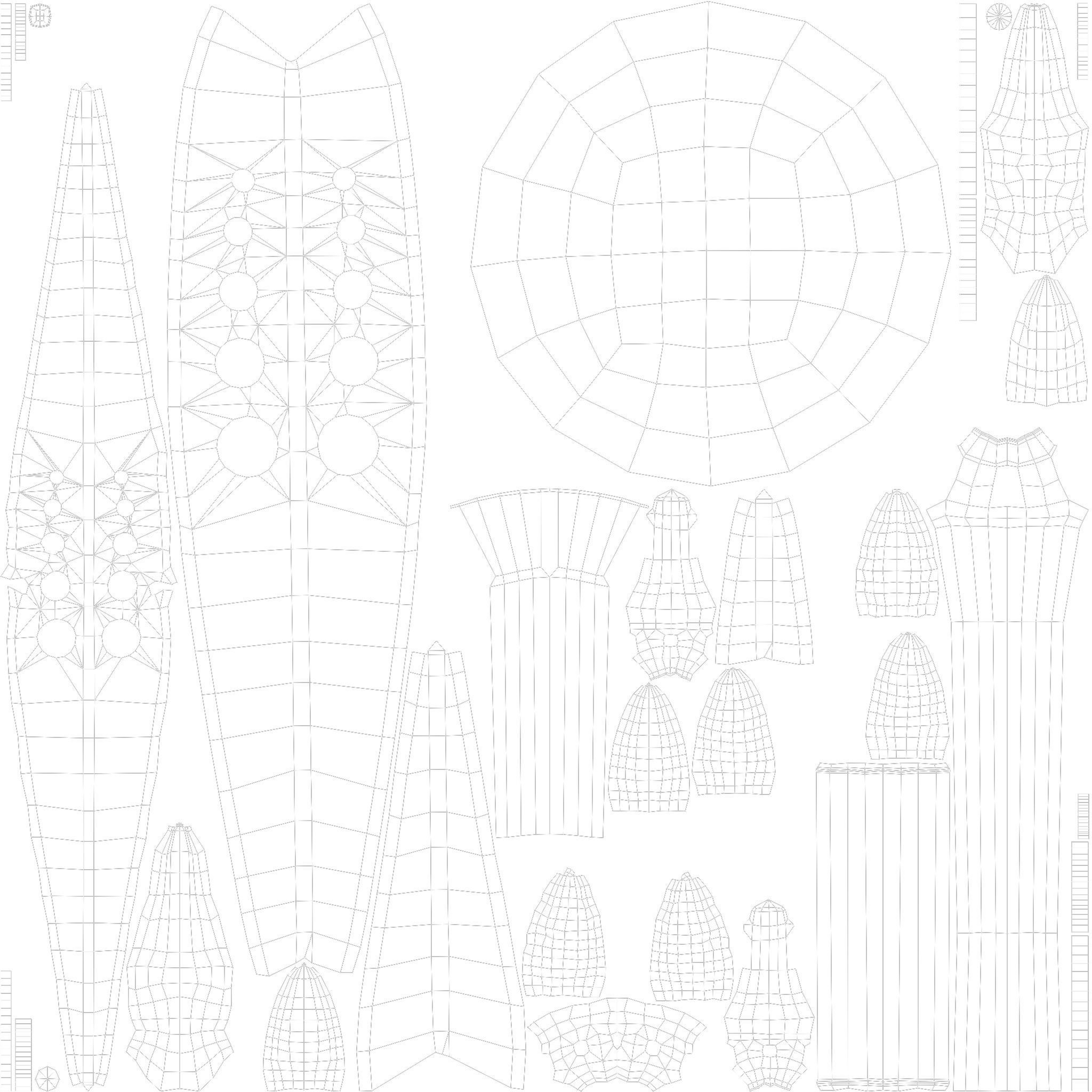 Staff sword with flame Low-poly 3D model_12