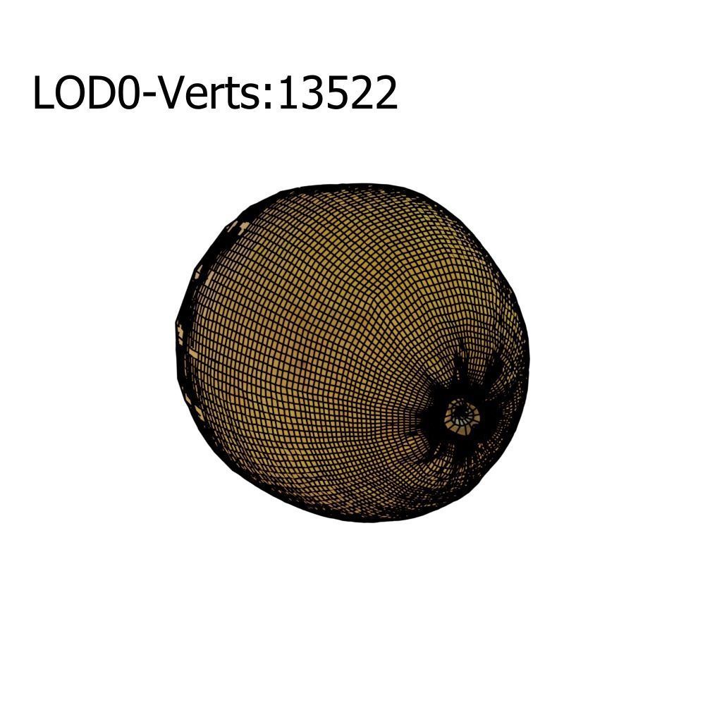 Orange lemon Low-poly 3D model_11