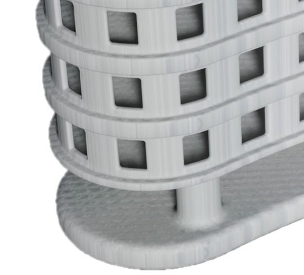 High Rise Multi Storey Building Low-poly 3D model_3