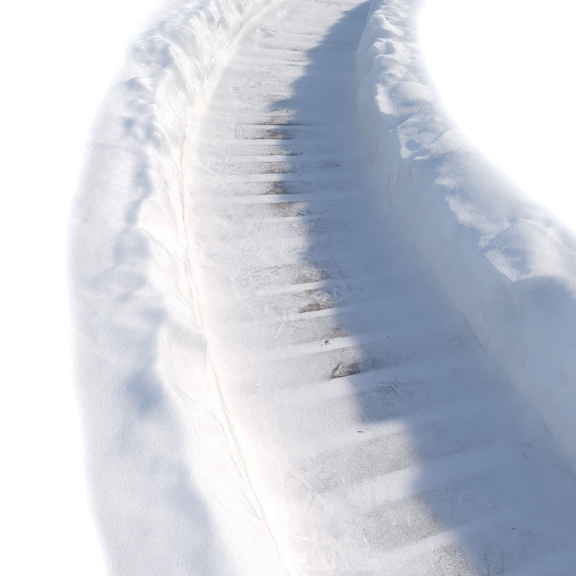 Ultra realistic Winter footpath 2 2021Hq Scan  Low-poly 3D model_2