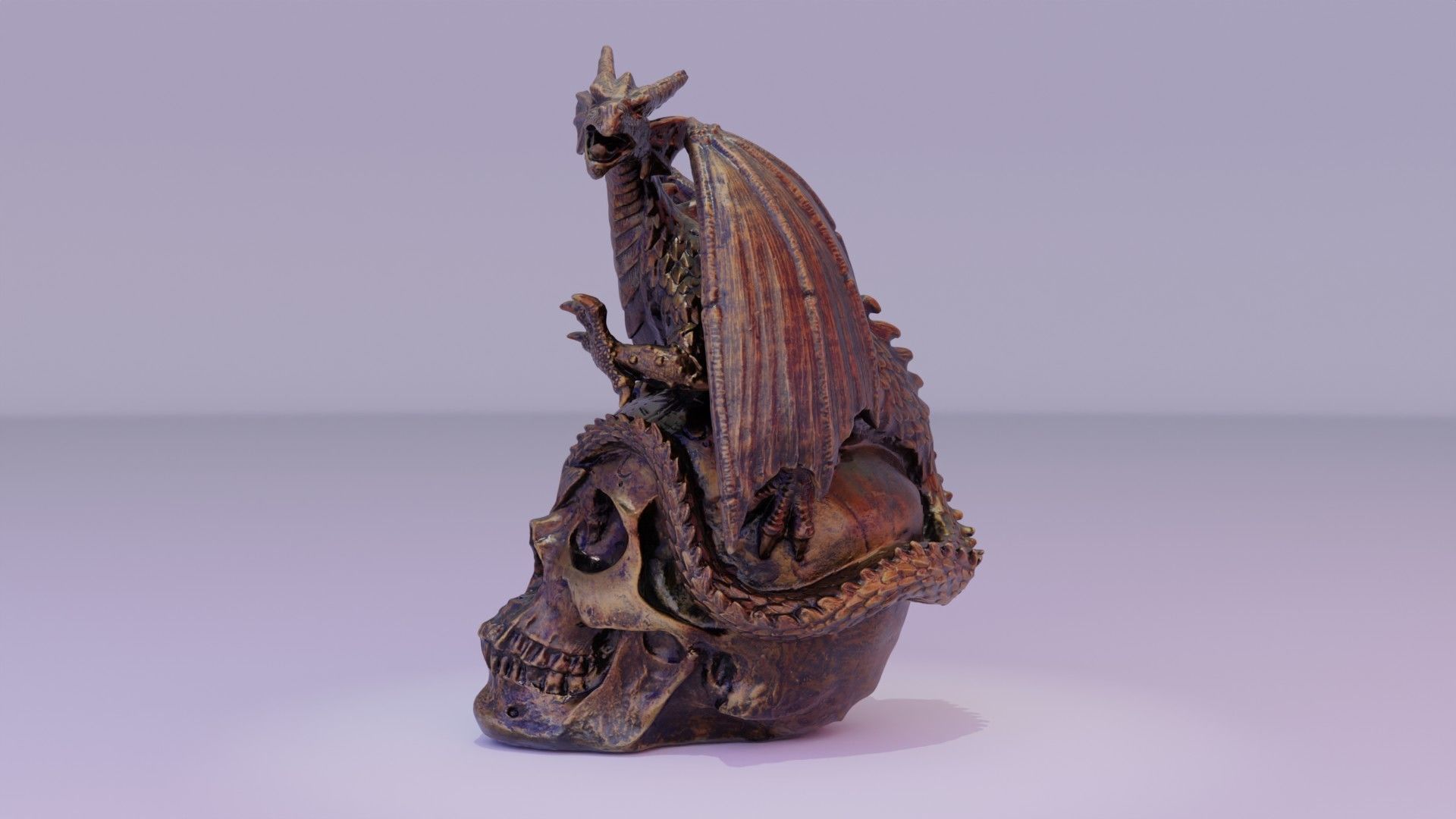 Dragon on skull high-poly 3D model_20