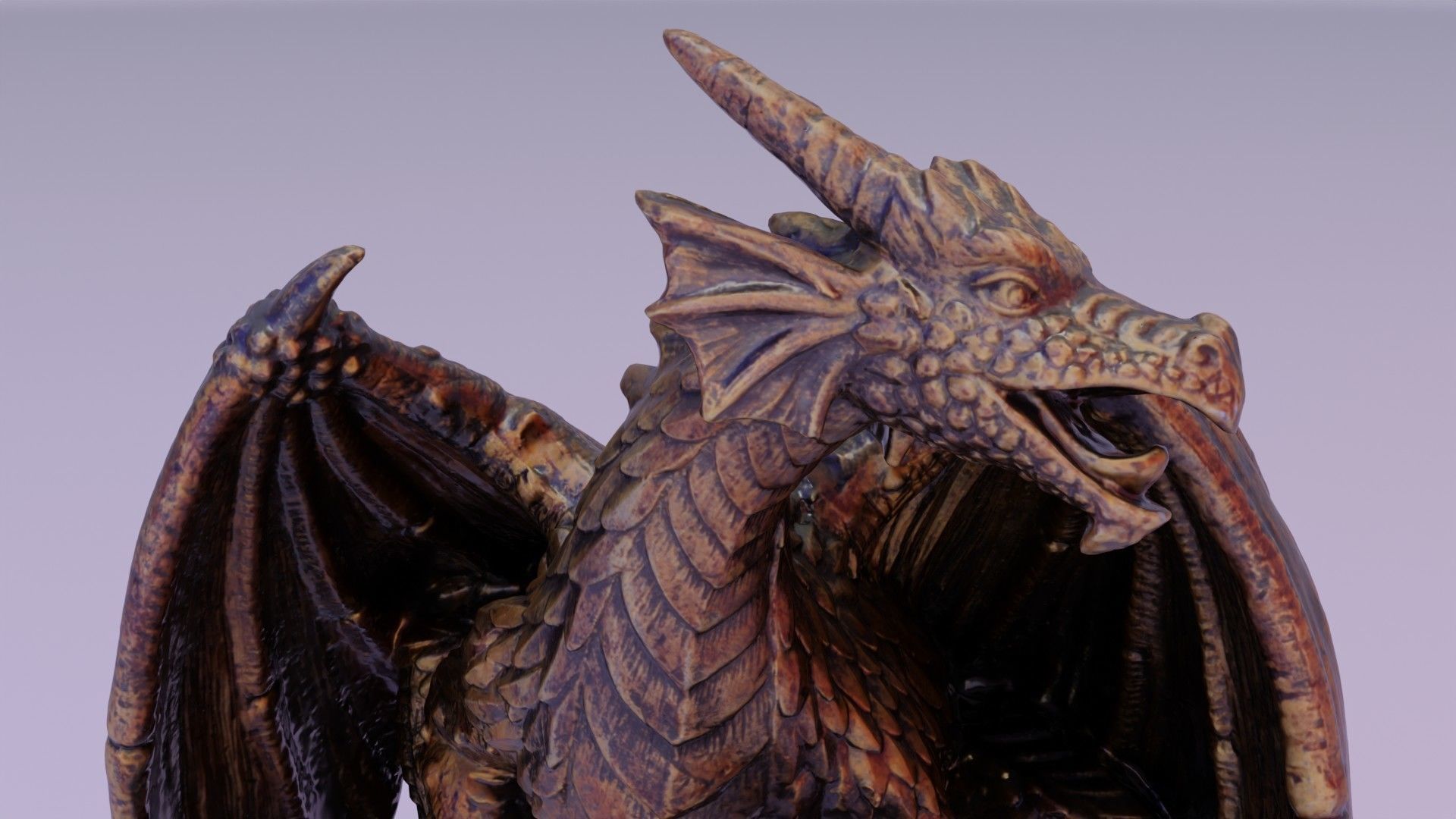 Dragon on skull high-poly 3D model_21