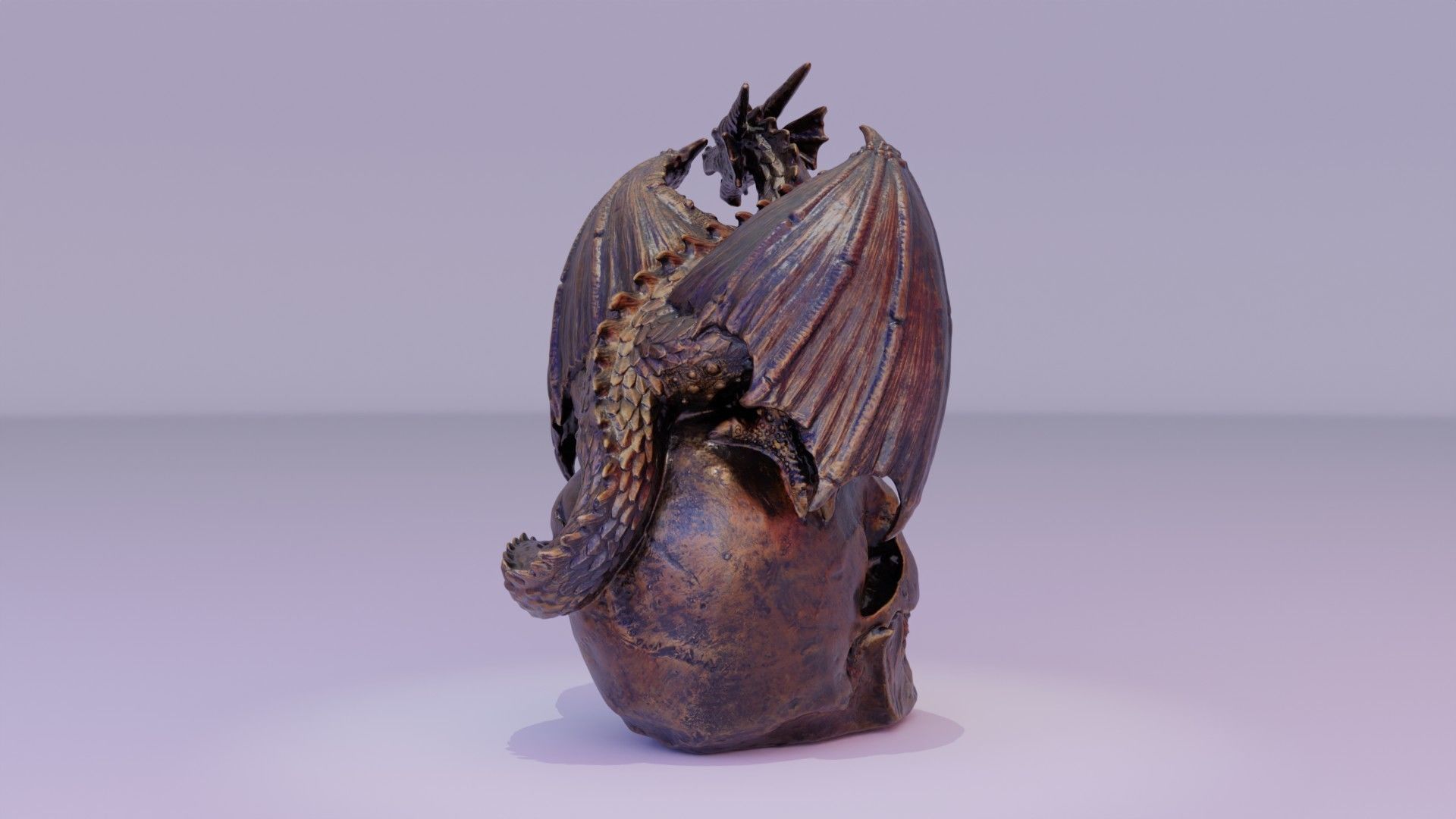 Dragon on skull high-poly 3D model_17