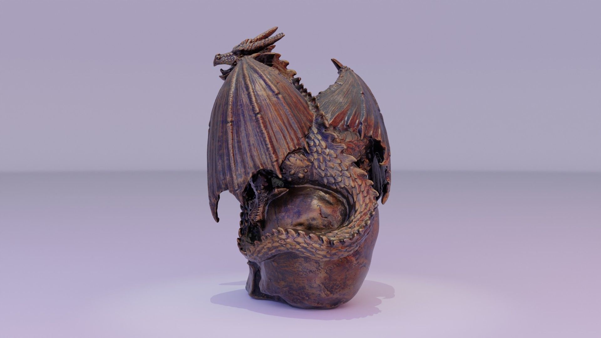 Dragon on skull high-poly 3D model_18