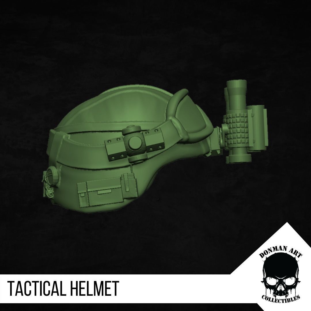 Tactical Helmet for 6 inch action figures 3D print model_11