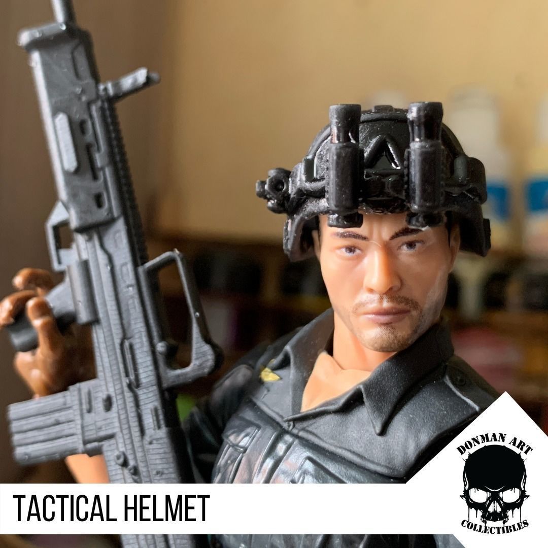 Tactical Helmet for 6 inch action figures 3D print model_7