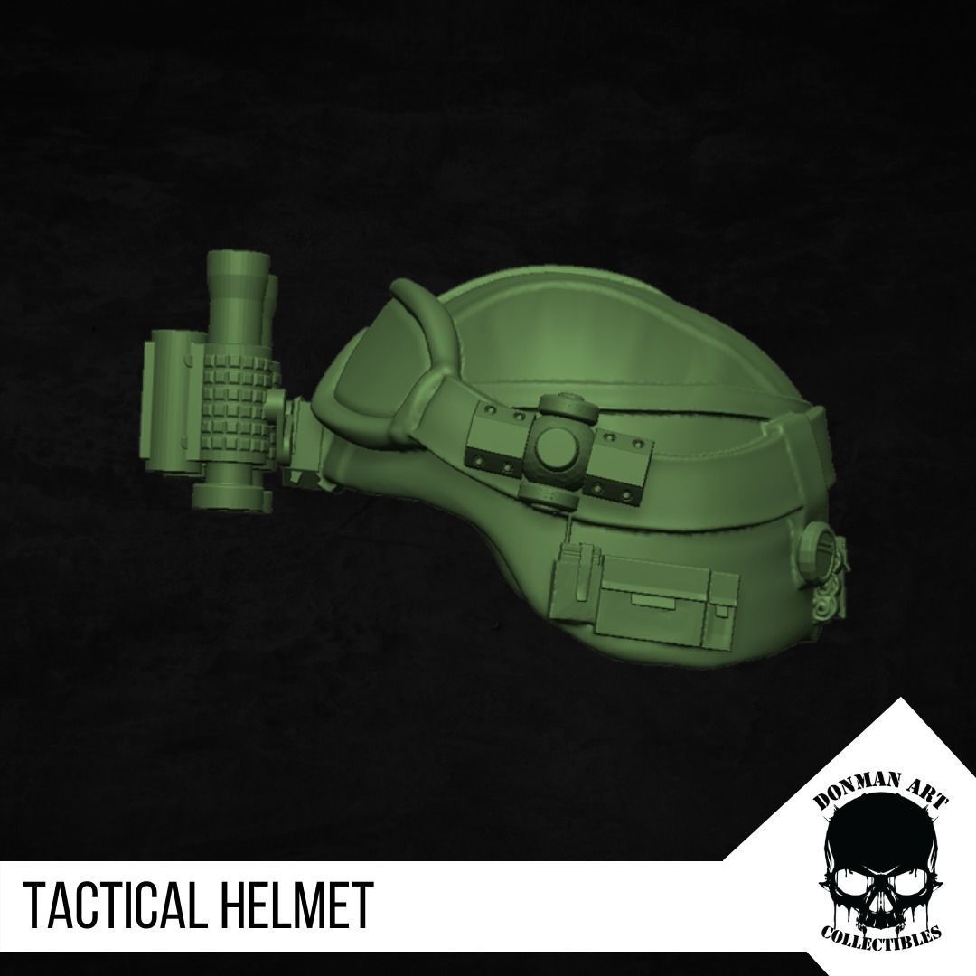 Tactical Helmet for 6 inch action figures 3D print model_14