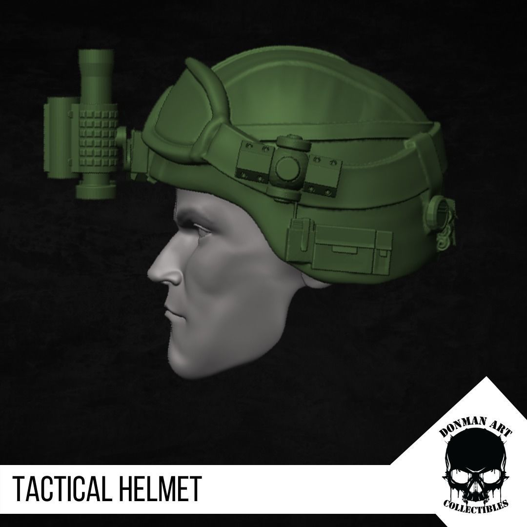 Tactical Helmet for 6 inch action figures 3D print model_19