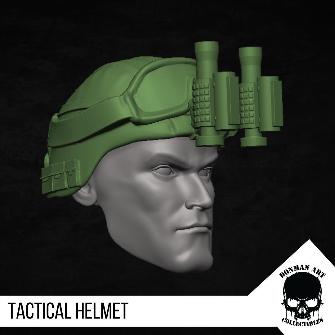 Tactical Helmet for 6 inch action figures 3D print model_17