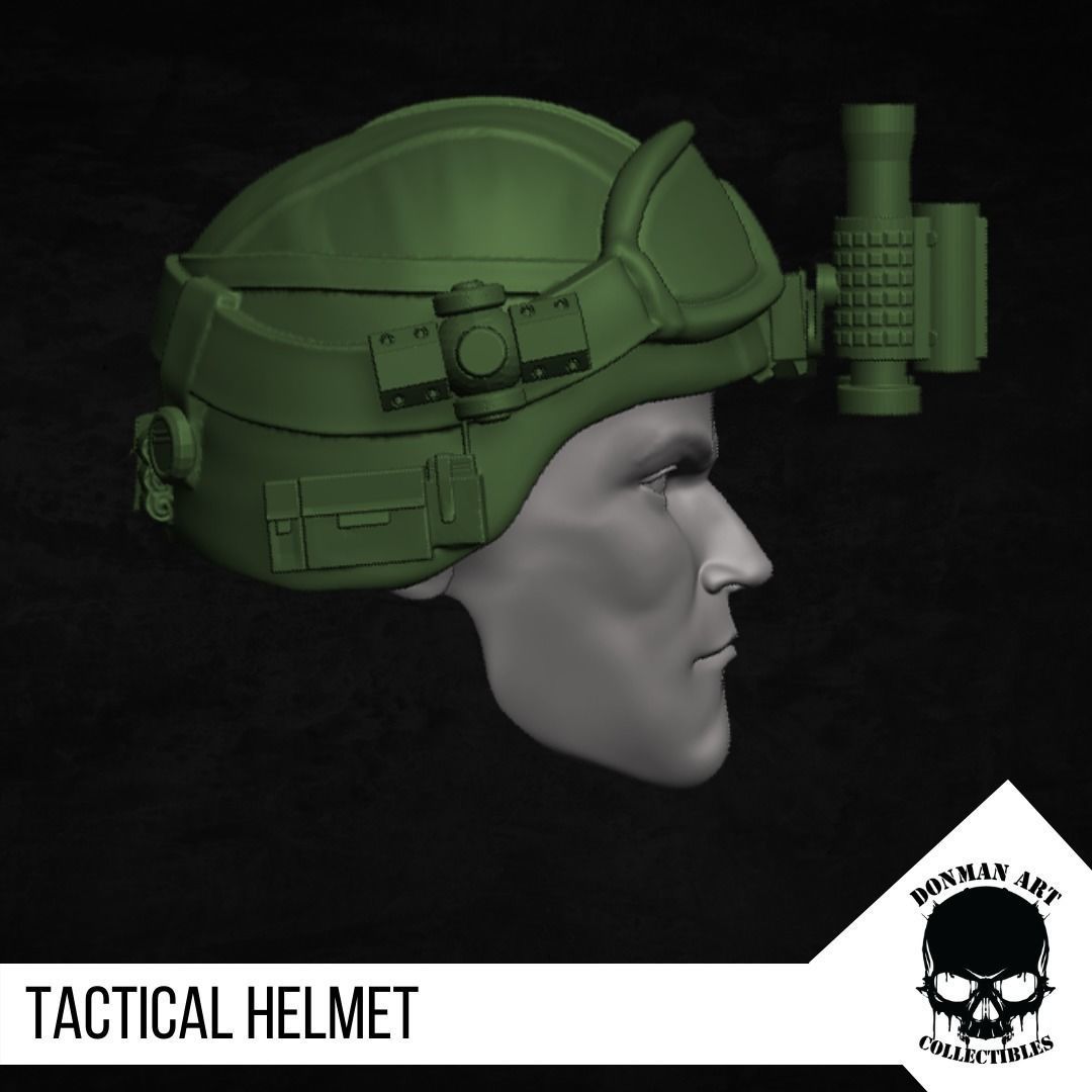 Tactical Helmet for 6 inch action figures 3D print model_18