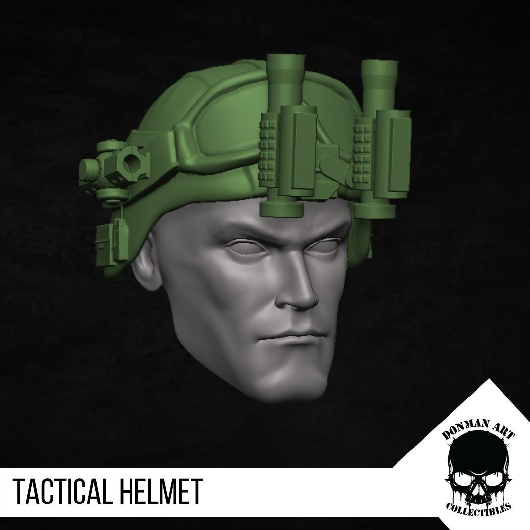 Tactical Helmet for 6 inch action figures 3D print model_4