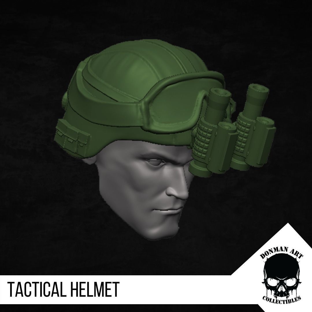 Tactical Helmet for 6 inch action figures 3D print model_2