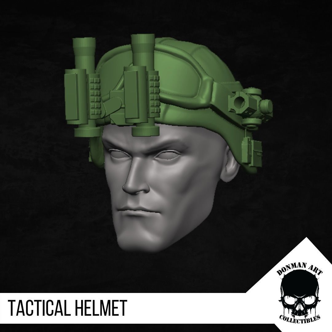 Tactical Helmet for 6 inch action figures 3D print model_5