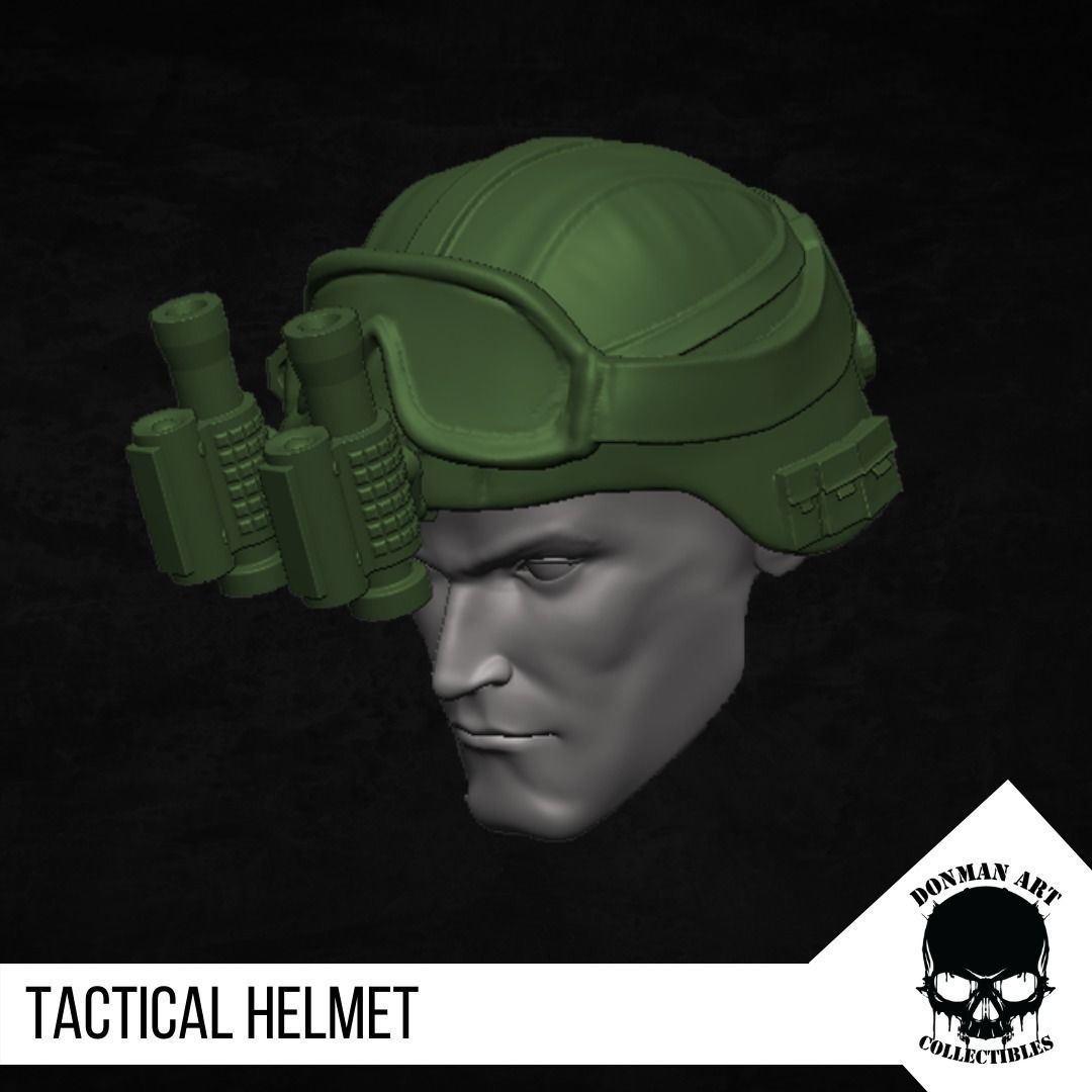 Tactical Helmet for 6 inch action figures 3D print model_1