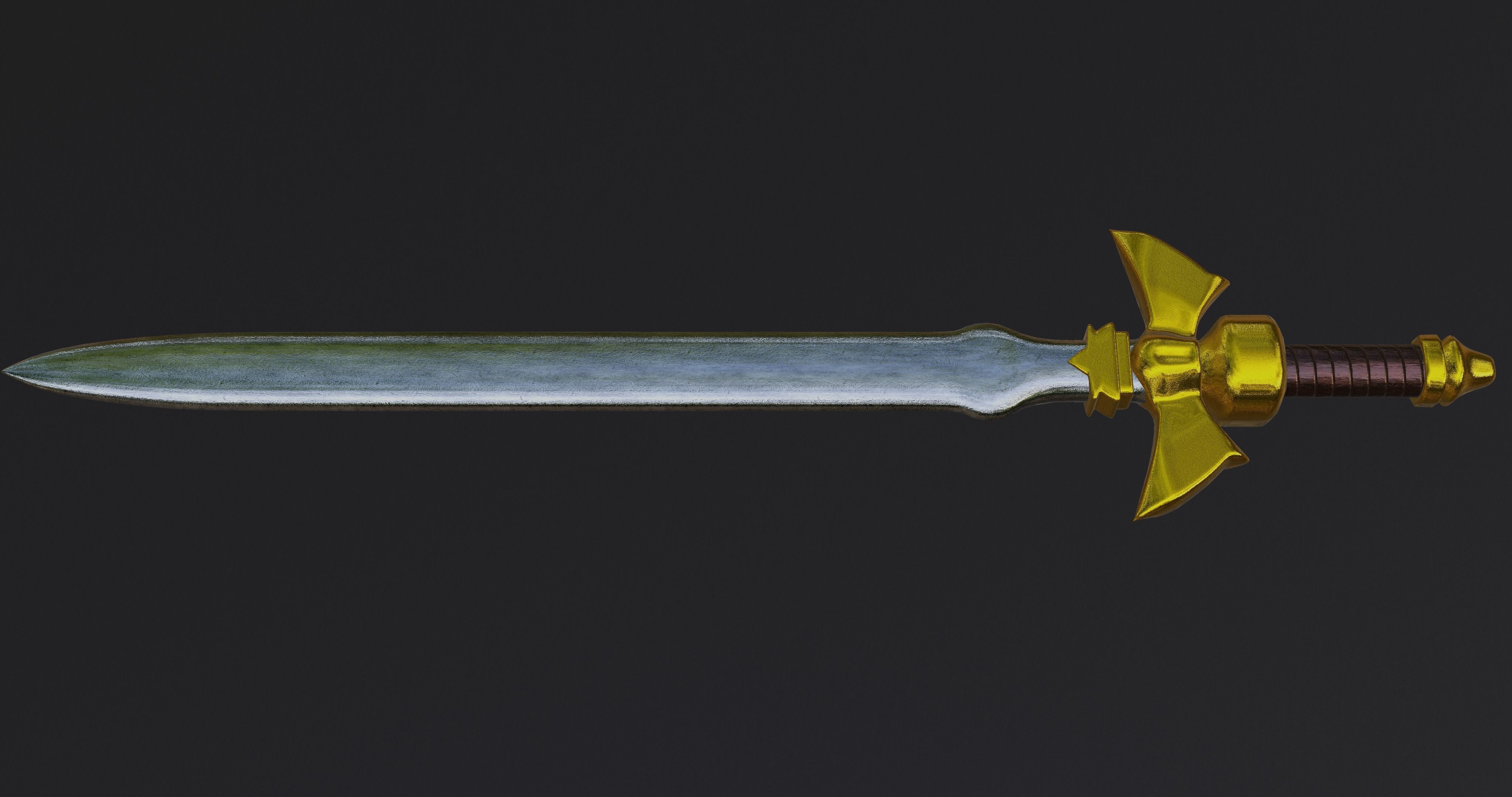 Realistic Sword legend of zelda Low-poly 3D model_2