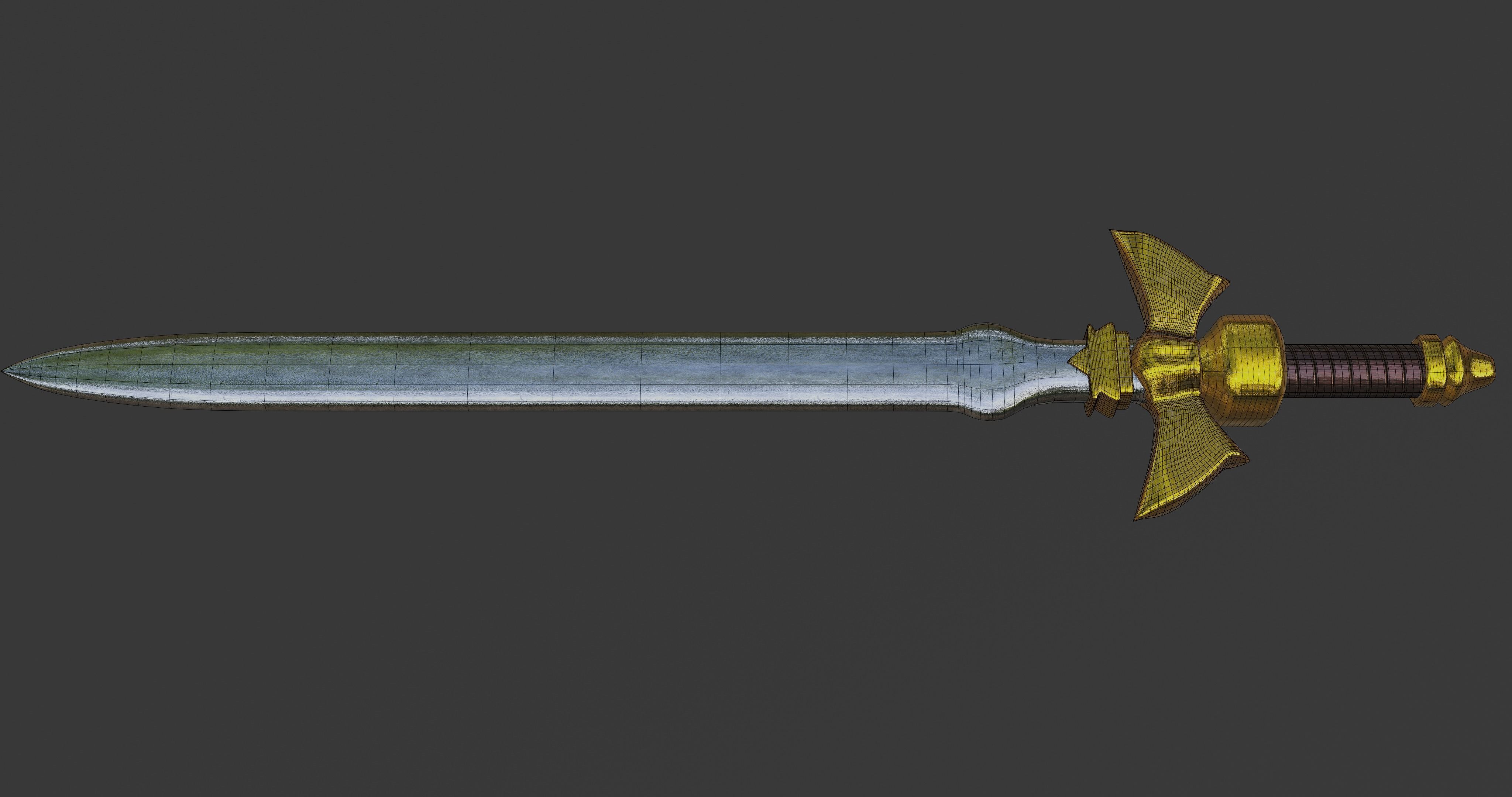 Realistic Sword legend of zelda Low-poly 3D model_3