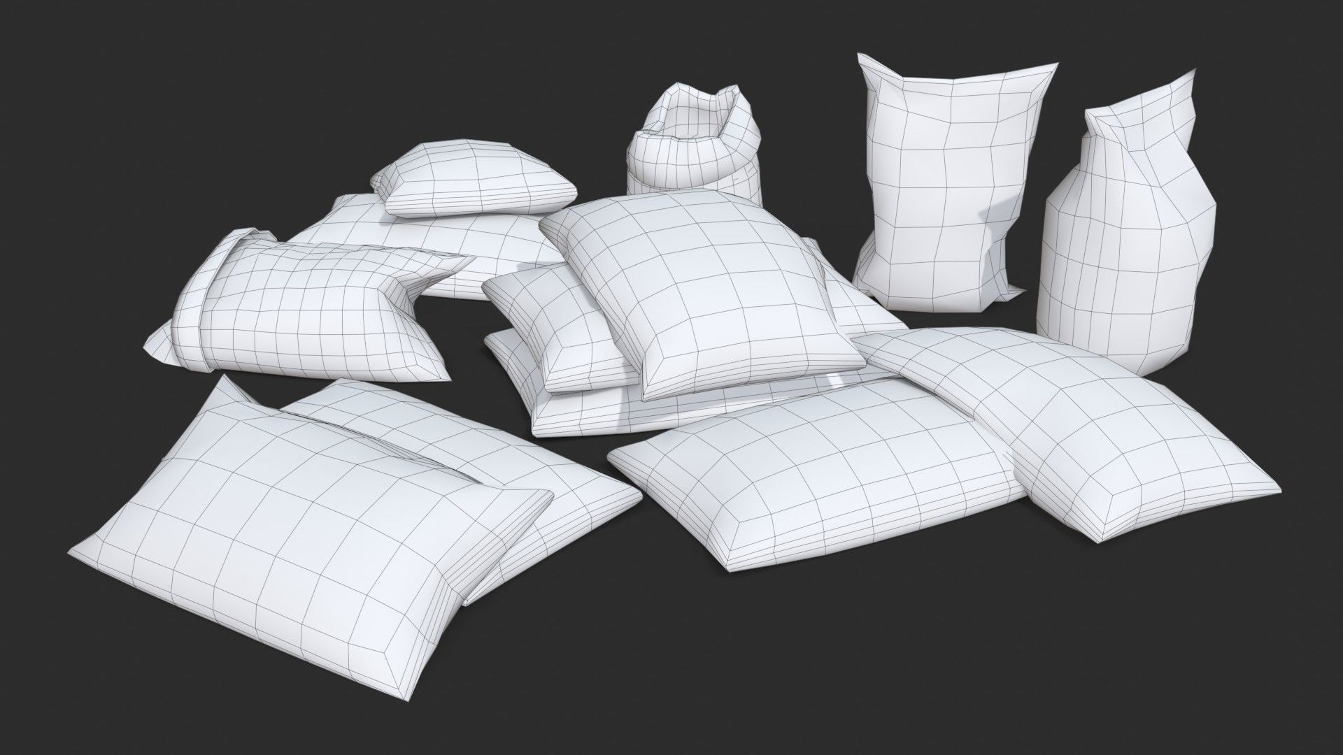 Bulk Bags Bundle Pack 3D Model Collection_36