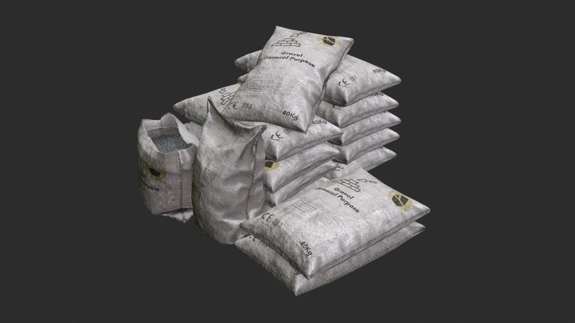 Bulk Bags Bundle Pack 3D Model Collection_10