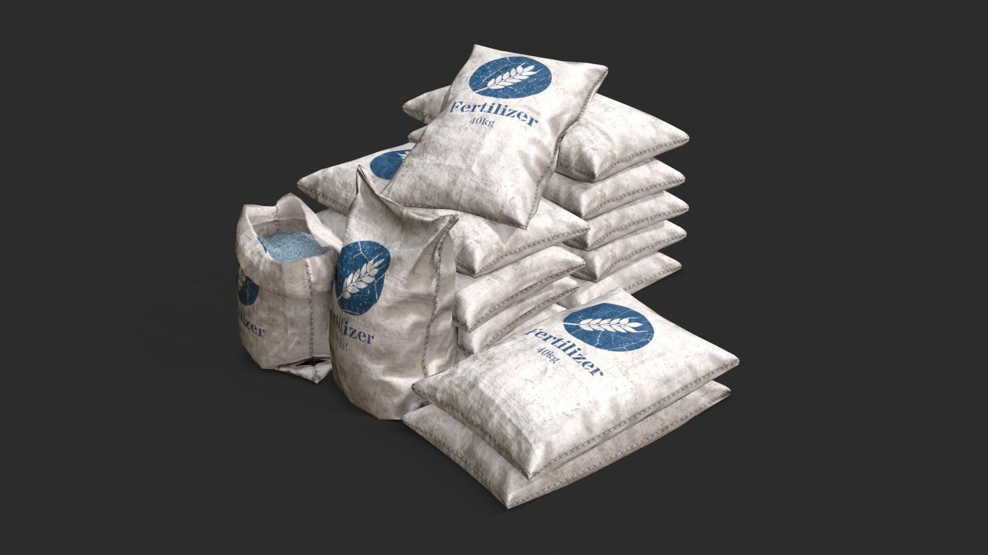 Bulk Bags Bundle Pack 3D Model Collection_29