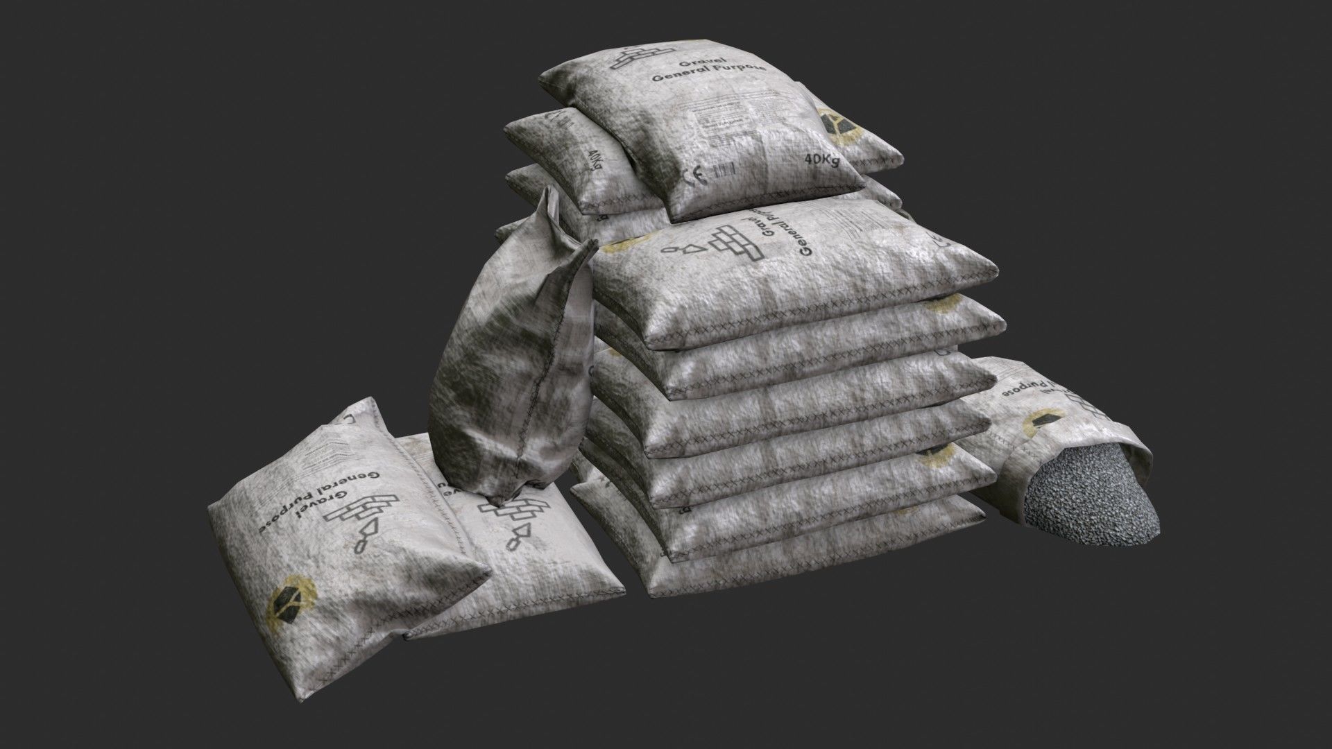 Bulk Bags Bundle Pack 3D Model Collection_13