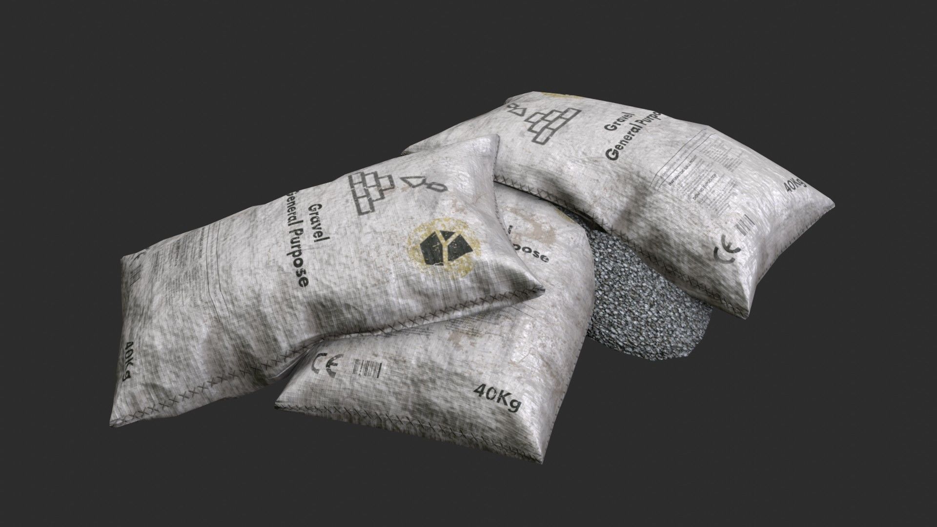 Bulk Bags Bundle Pack 3D Model Collection_11