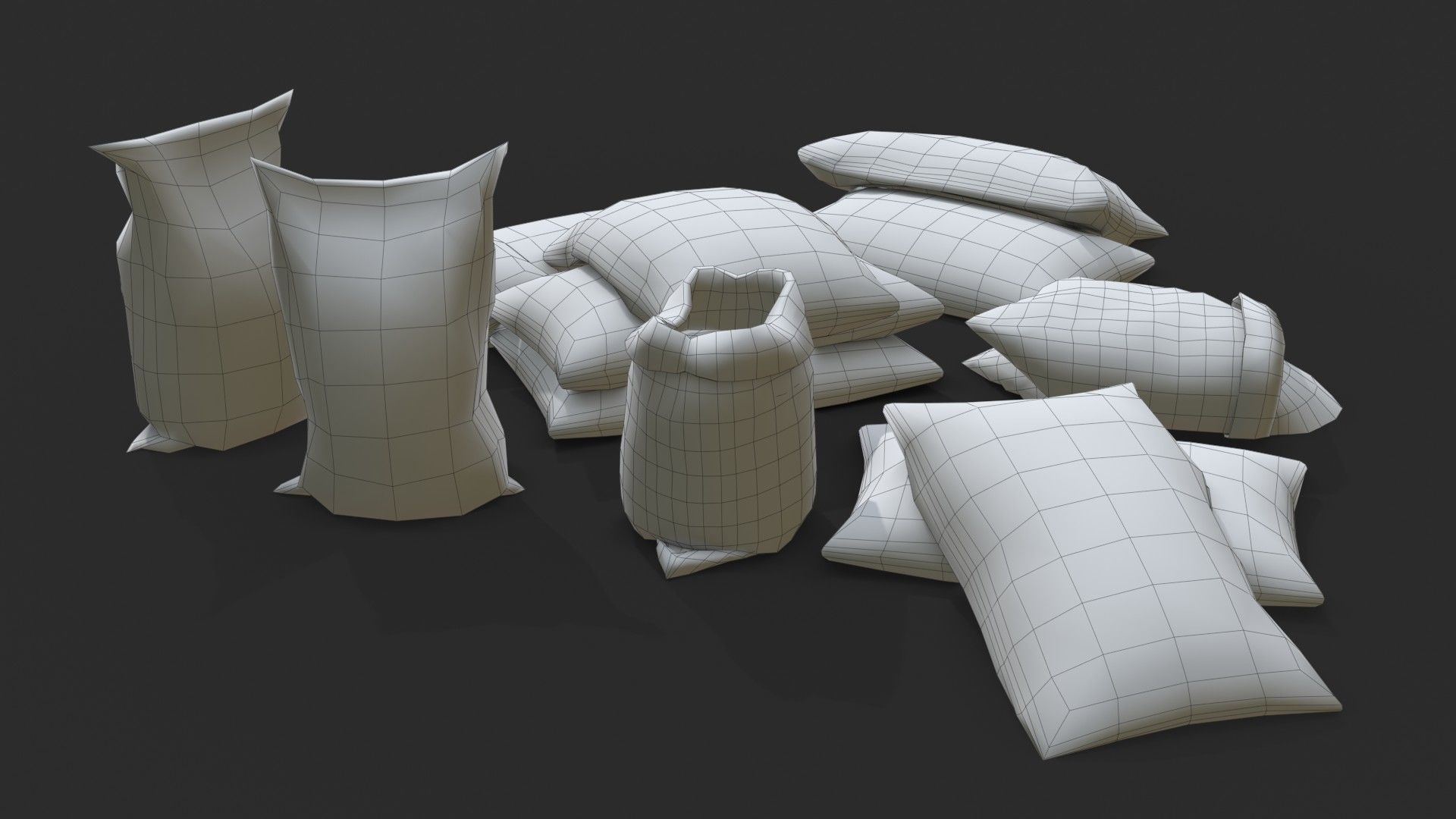 Bulk Bags Bundle Pack 3D Model Collection_34