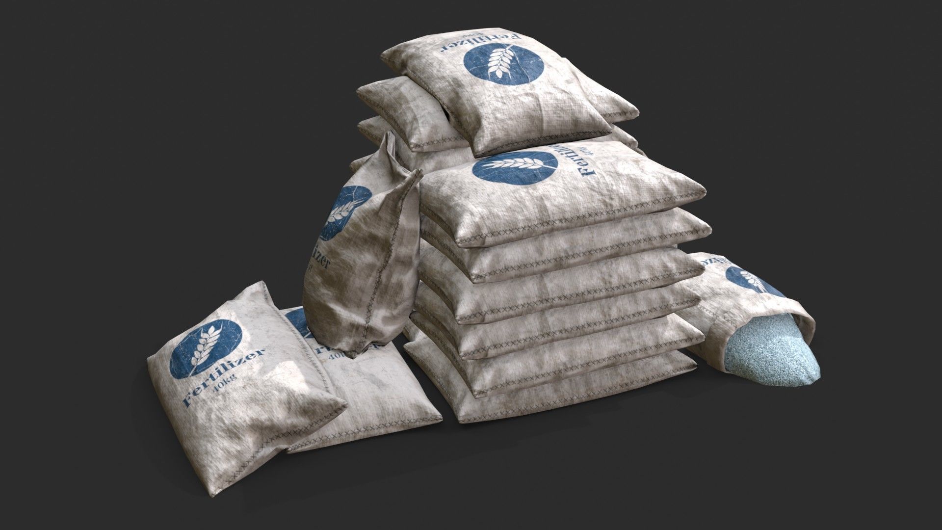 Bulk Bags Bundle Pack 3D Model Collection_28